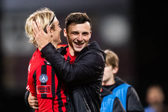 Brommapojkarnas Alexander Jensen och Adam Skanning Jakobsen