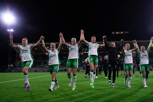 Hammarbys spelare jublar