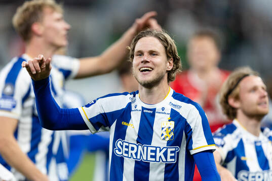 IFK Göteborgs Gustaf Norlin jublar