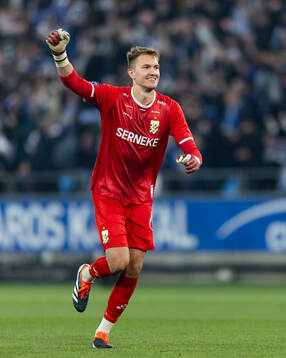 IFK Göteborgs målvakt Jacob Karlström jublar