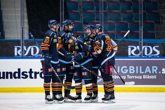 Djurgårdens Victor Eklund jublar