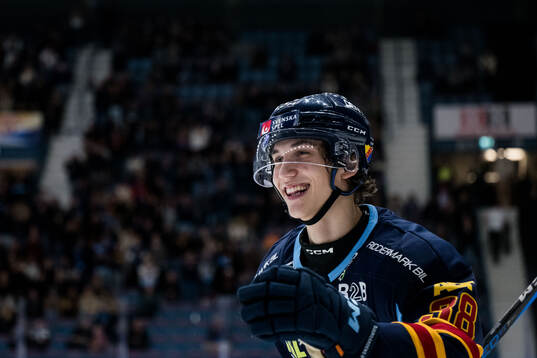 Djurgårdens Victor Eklund jublar