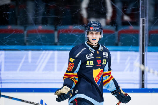 Djurgårdens Victor Eklund jublar