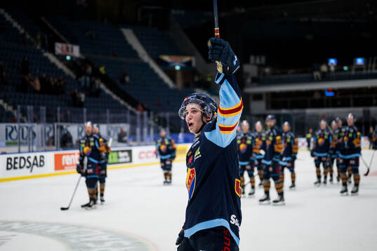Djurgårdens Victor Eklund jublar
