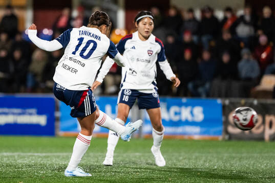 FC Rosengårds Momoko Tanikawa gör 0-1