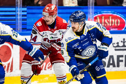 Timrås Sebastian Hartmann och Leksands Matt Caito