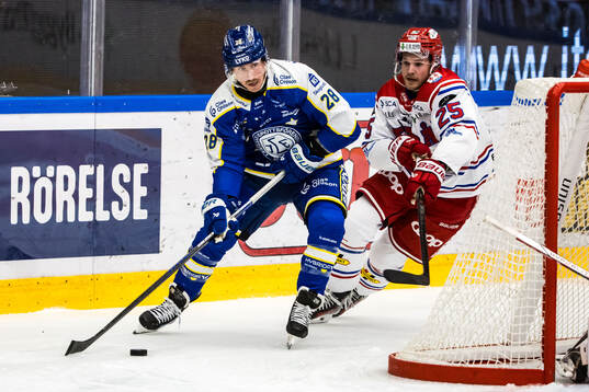 Leksands Justin Kloos och Timrås Oliver Johansson