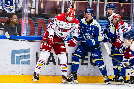 Timrås Erik Walli Walterholm och Leksands Patrik Zackrisson