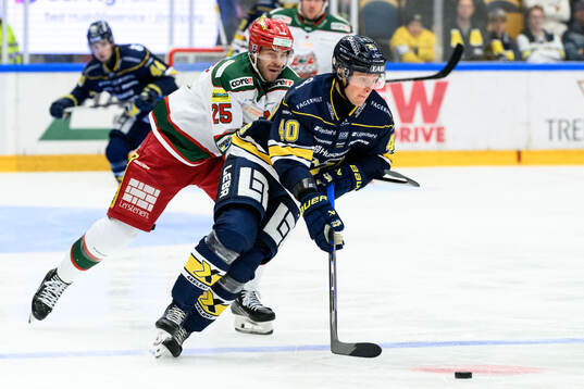 MoDos Sam Vigneault och HV71s Oskar Stål-Lyrenäs