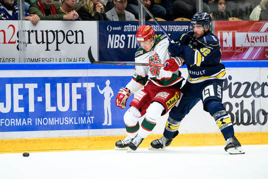 MoDos Lukas Jasek och HV71s Oscar Engsund