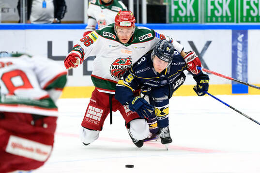 MoDos Lukas Jasek och HV71s Hugo Pettersson