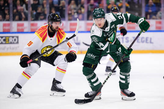 Brynäs Simon Bertilsson och Färjestads Michael Lindqvist