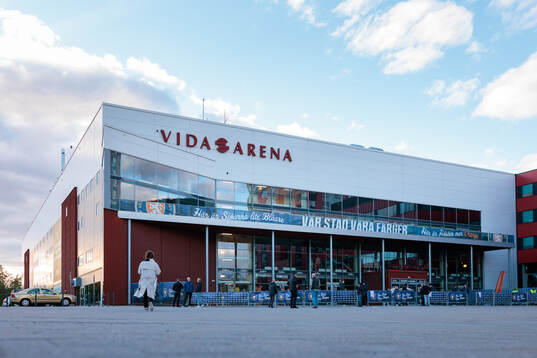Exteriör vy av Vida arena