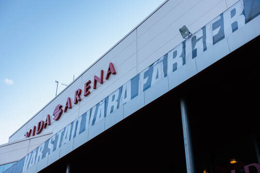 Exteriör vy av Vida arena
