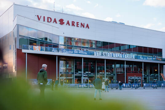 Exteriör vy av Vida arena