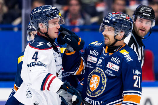 Linköpings Oscar Lawner och Växjös Brian Cooper