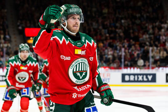 Frölundas Erik Thorell jublar