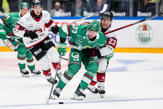 Rögles Oliver Eklind och Malmö Redhawks Christoffer
