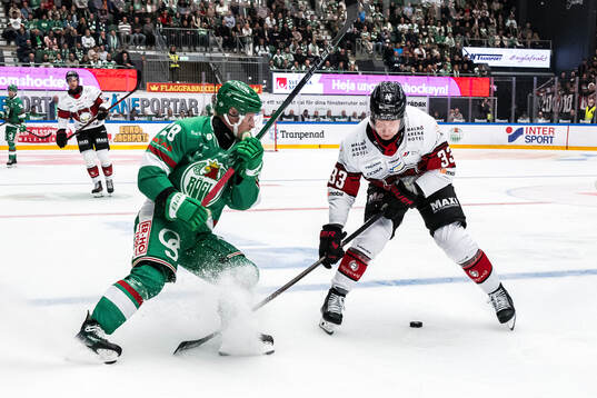 Rögles Anton Bengtsson och Malmö Redhawks Lassi Thomson