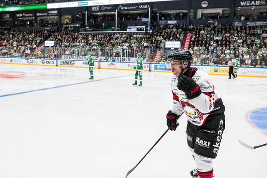 Malmö Redhawks Johan Olofsson jublar