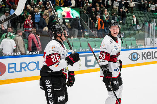 Malmö Redhawks Teemu Kivihalme  och Fredrik Händemark
