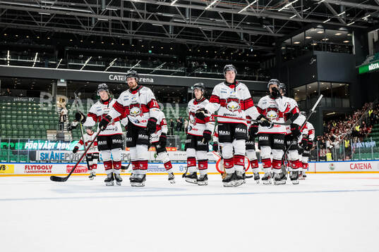 Malmö Redhawks spelarna jublar