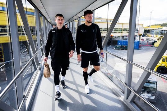 Lasse Berg Johnsen and Colin Rösler of Malmö FF