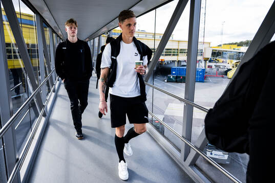 Nils Zätterström and Søren Rieks of Malmö FF