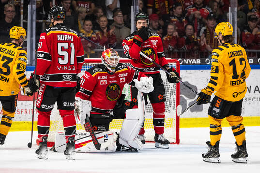 Luleås målvakt Matteus Ward och Pontus Själin deppar