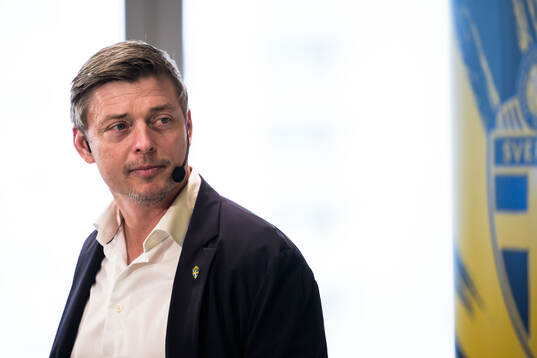 Head coach Jon Dahl Tomasson of the Swedish national