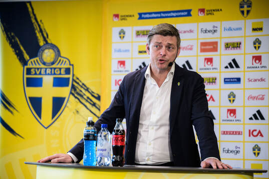 Head coach Jon Dahl Tomasson of the Swedish national