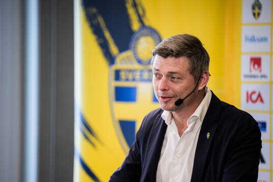 Head coach Jon Dahl Tomasson of the Swedish national