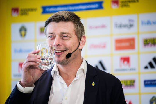Head coach Jon Dahl Tomasson of the Swedish national