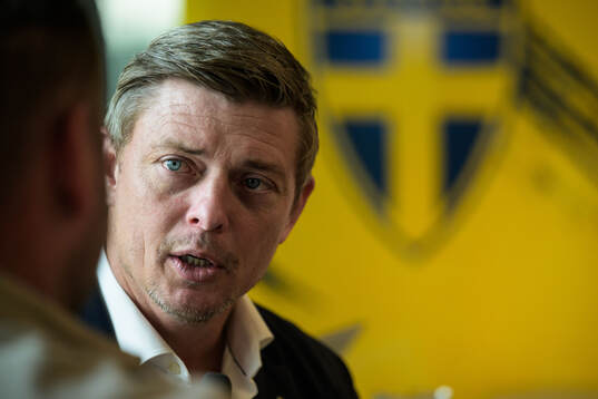 Head coach Jon Dahl Tomasson of the Swedish national