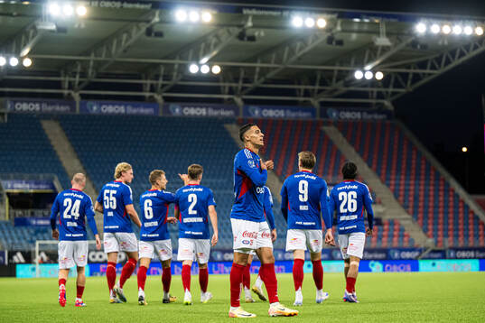 Jones El-Abdellaoui of Vålerenga celebrates