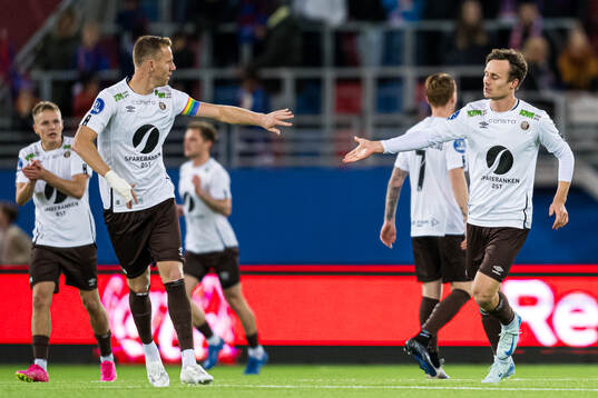 Ole Amund Sveen of Mjøndalen celebrates