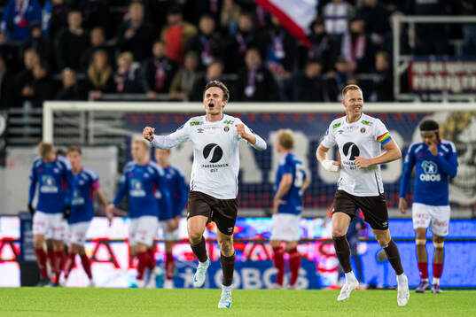 Ole Amund Sveen of Mjøndalen celebrates