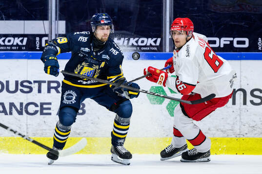 Södertäljes Hampus Harlestam och Almtunas Anton Klint