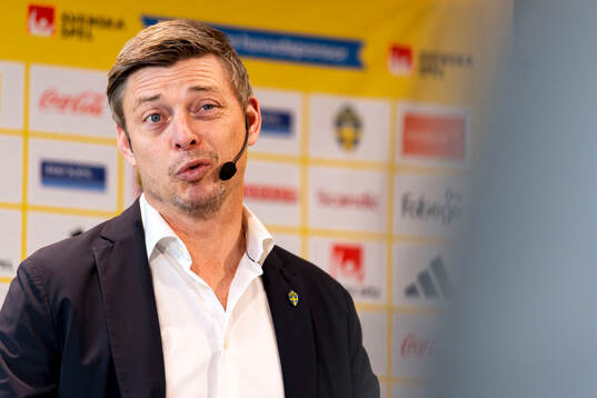 Head coach Jon Dahl Tomasson of the Swedish national