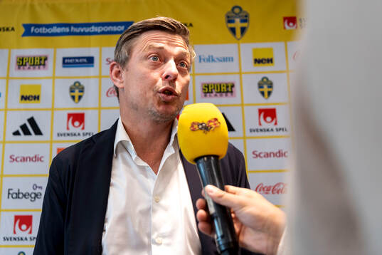 Head coach Jon Dahl Tomasson of the Swedish national