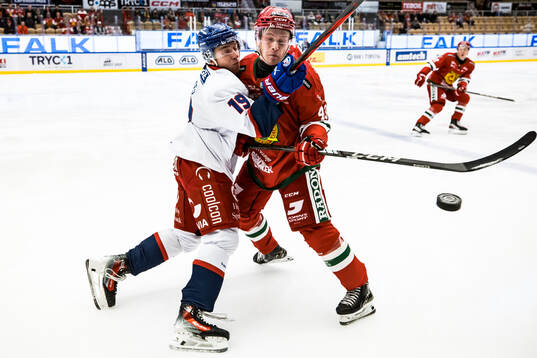 IK Oskarshamns Viktor Smeds och Moras Oskar Asplund