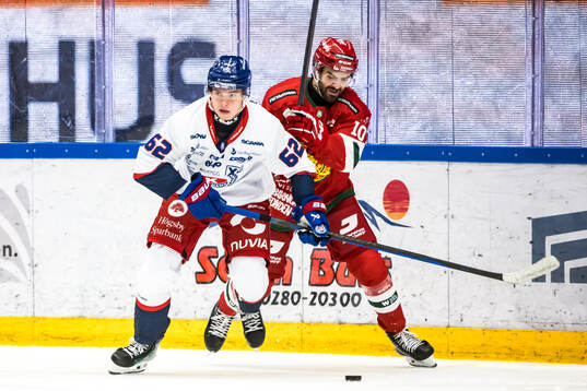 IK Oskarshamns Felix Nilsson och Moras Max Martin