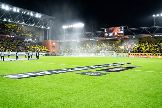 Spectators in the stands