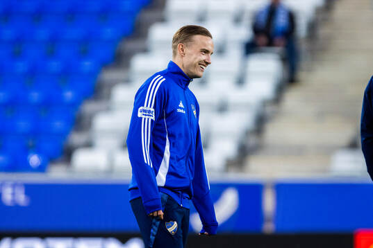 IFK Norrköpings Jacob Ortmark på uppvärmningen