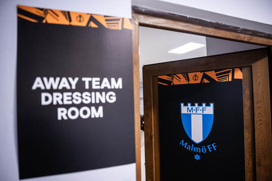 The dressing room of Malmö FF