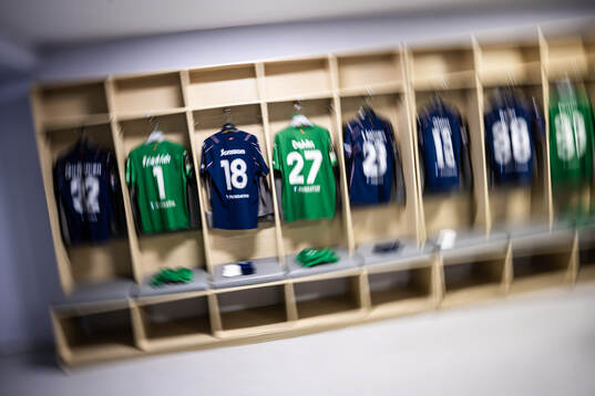 The kit of Pontus Jansson of Malmö FF in the dressing room