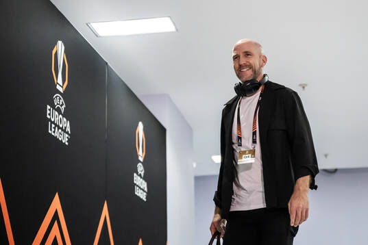 Head coach Henrik Rydström of Malmö FF arrives to the