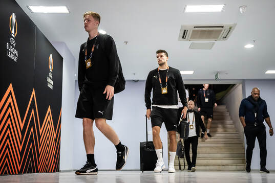 Nils Zätterström and Colin Rösler of Malmö FF arrives
