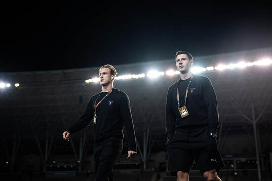 Erik Botheim and Lasse Berg Johnsen of Malmö FF