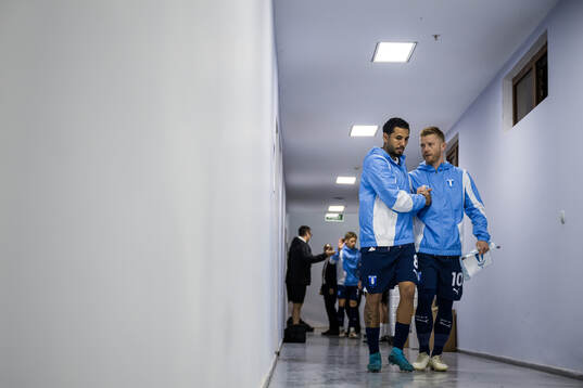 Sergio Pena and Anders Christiansen of Malmö FF